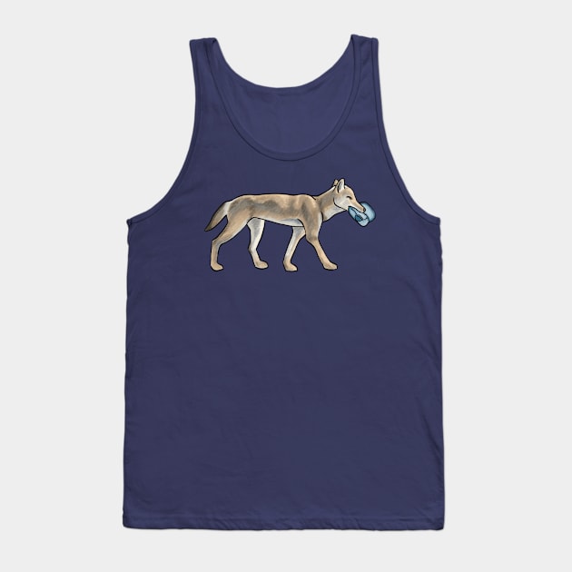 Coyote with Baseball Cap Tank Top by danyellysdoodles